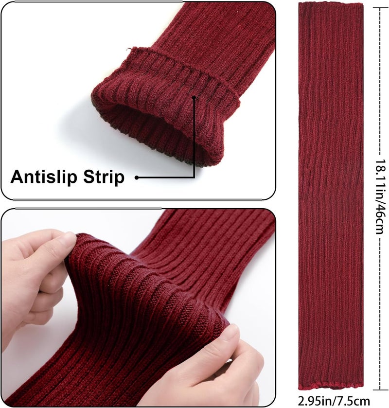 Pleneal Leg Warmers for Women - Leg Warmers 80s Ribbed Knitted Long Socks for Yoga Party Sports Fashion Accessories - Image 4